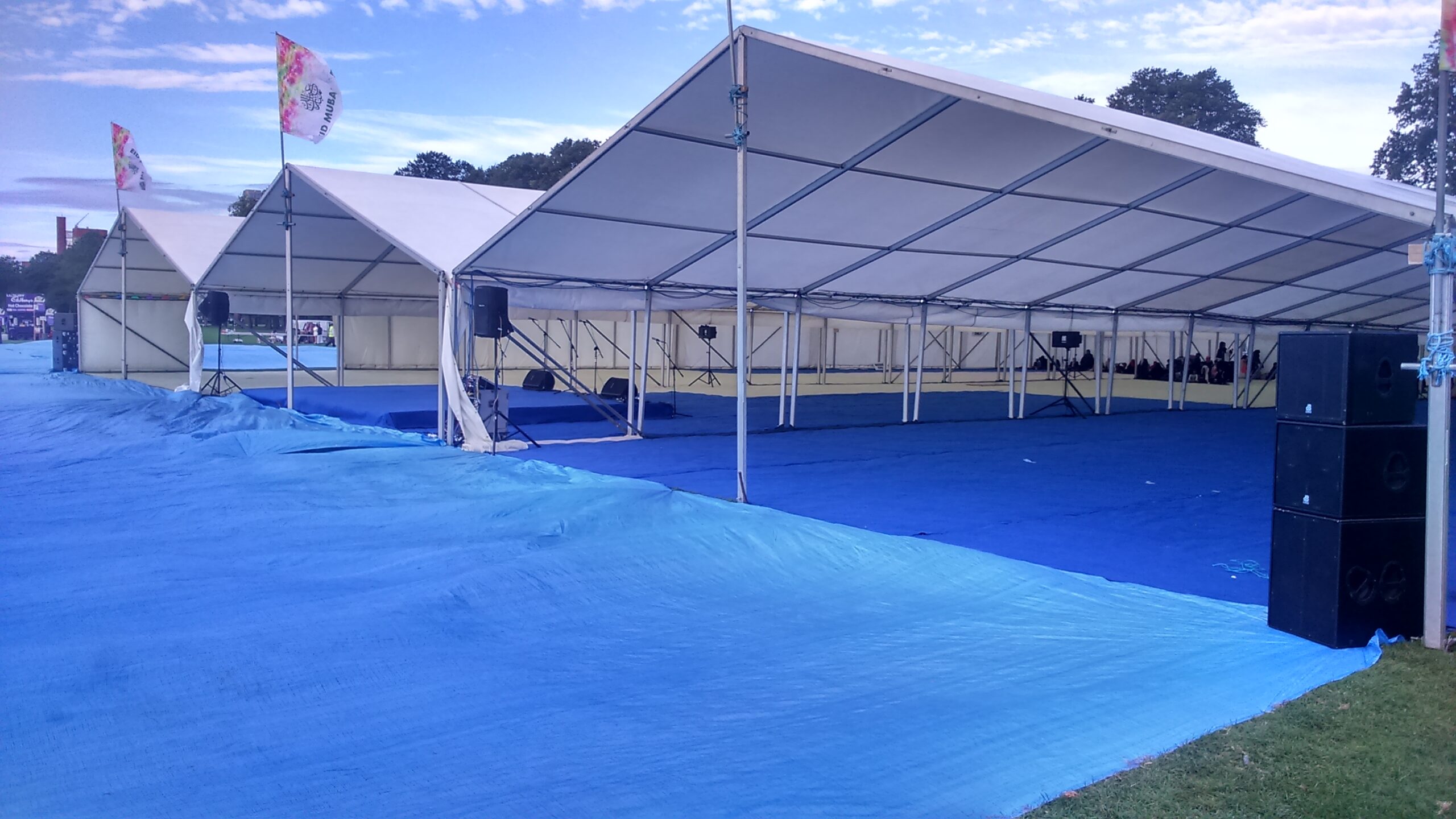 EES Showhire provide bespoke outdoor PA hire solutions for events and marquees