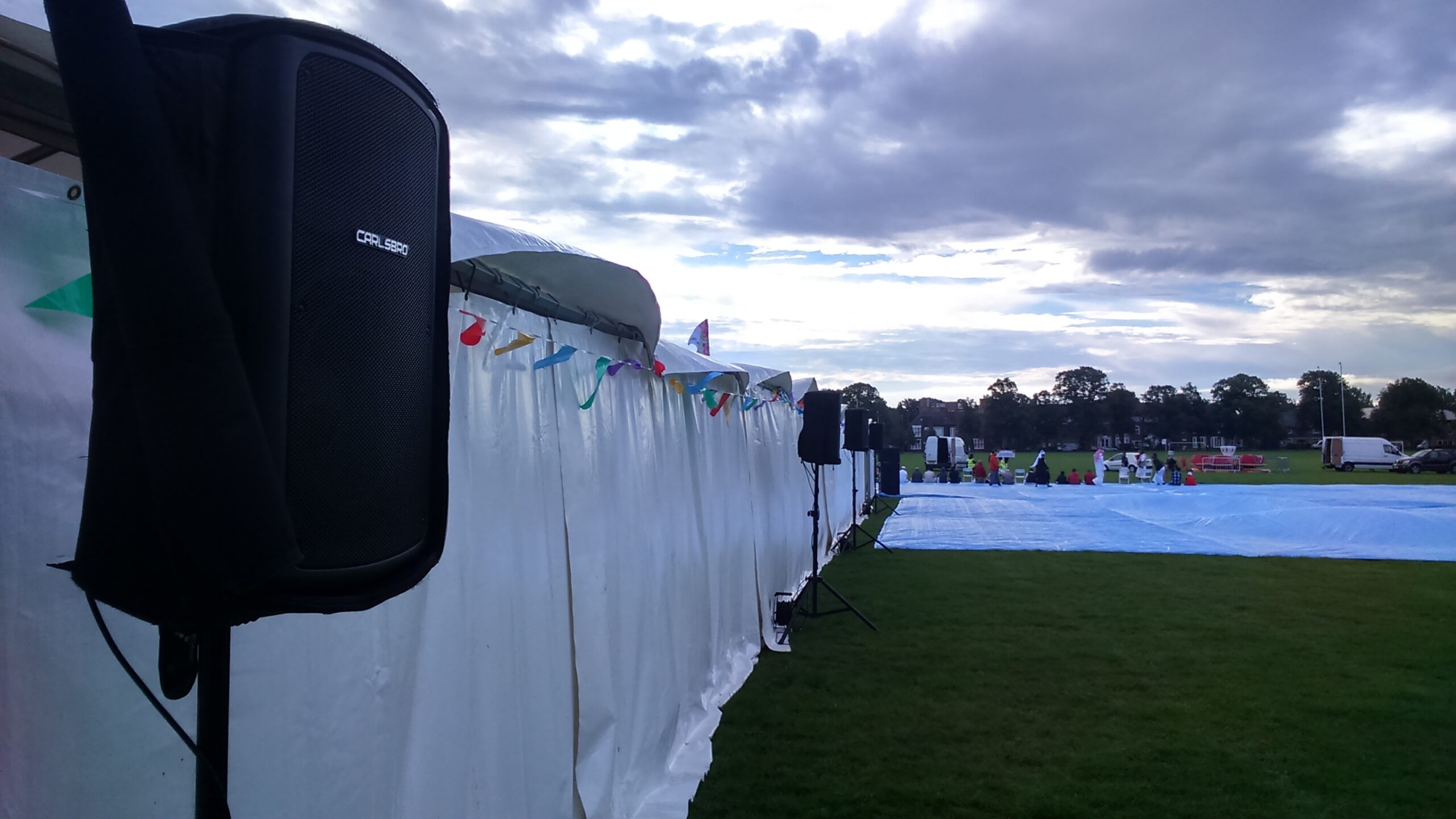 EES Showhire provide bespoke outdoor PA hire solutions for events and marquees